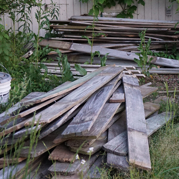 a torn down fence