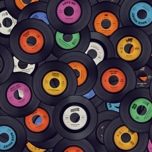 group of vinyl records